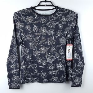 NWT Hang Ten Womens S Black/White Rash guard